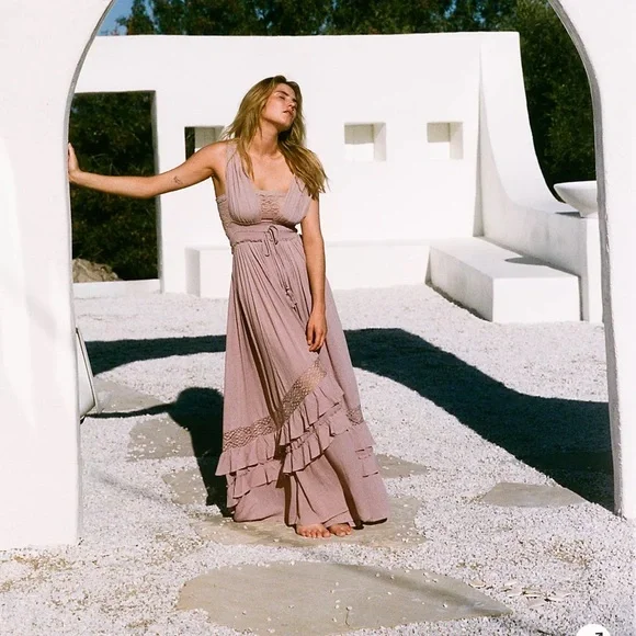 long maxi dress with open back LUNA TIE DYE OPEN BACK HALTER DRESS| Summer Maxi Dress | Tie dye Maxi Dress